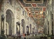 PANNINI, Giovanni Paolo Interior of the San Giovanni in Laterano in Rome oil painting on canvas